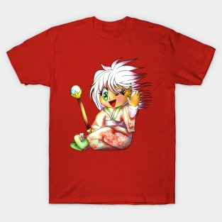 happy elf with a magic wizard staff T-Shirt